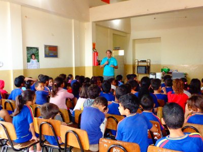 Solurb leva conscientizaÃ§Ã£o ambiental para alunos da Escola Municipal KamÃ© Adanias